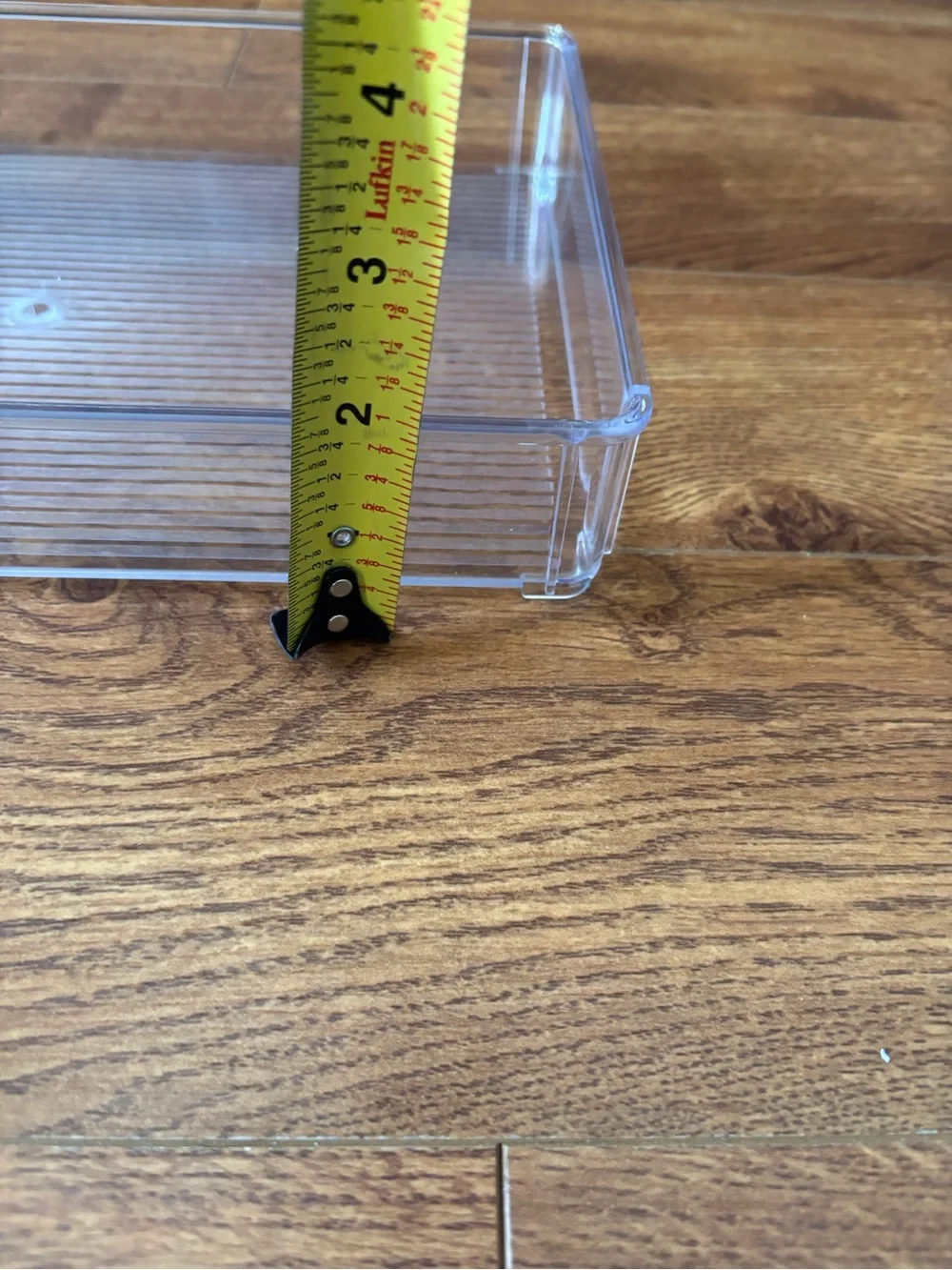 Clear Plastic food storage tray